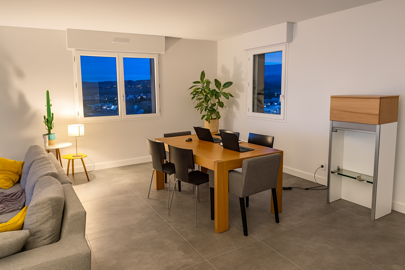 Intérieur avec parquet noble